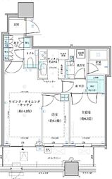 パークタワー勝どきサウス 2LDKの間取図画像