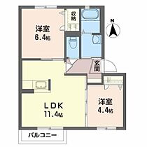 シャーメゾン北滝沢 101 ｜ 福島県会津若松市北滝沢２丁目7-20（賃貸アパート2LDK・1階・50.00㎡） その2