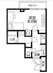 エルバ 1Kの間取図画像