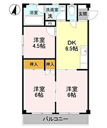 サンピア町田 3DKの間取図画像