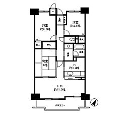 グランドメゾン江戸堀 3LDKの間取図画像