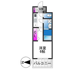 ファステート大阪アステール 1Kの間取図画像