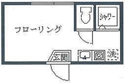 グレースロワ 1階ワンルームの間取り