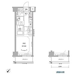 RELUXIA北赤羽 1階1Kの間取り