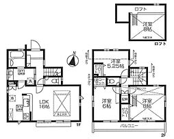ＢＬＯＯＭＩＮＧ ＭＡＩＳＯＮ八王子市散田町 3LDKの間取り