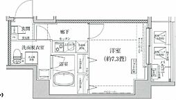 アイルグランデ東京竹ノ塚 6階1Kの間取り