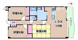 アドリーム千里丘 3LDKの間取図画像