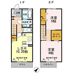 メゾン・ラマージュ 1階2LDKの間取り