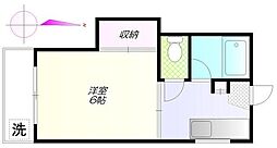JR総武線 大久保駅 徒歩4分の賃貸マンション 3階1Kの間取り