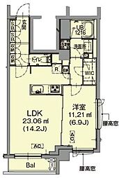 不二美屋III 1LDKの間取図画像