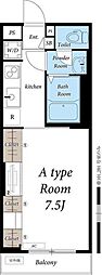 リブリ・ミモザ 1Kの間取図画像