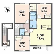 シャーメゾンサニーサイド 202 ｜ 青森県八戸市田向５丁目30-17（賃貸アパート3LDK・2階・69.30㎡） その2