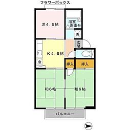 ハイツJOY 3Kの間取図画像