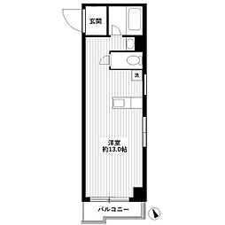 ドゥエル荻窪 ワンルームの間取図画像