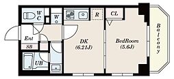 エムエー大口マンション 1DKの間取図画像