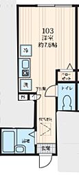 練馬区東大泉3丁目アパート ワンルームの間取図画像