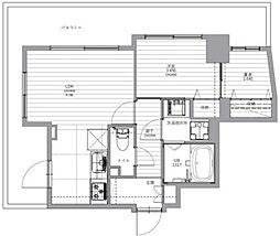 レジデンス渋谷富ヶ谷 7階1SLDKの間取り