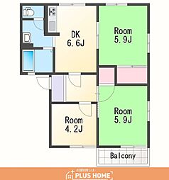 フレグランスロゼ 3DKの間取図画像