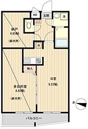 アーバハイツ扇大橋 ワンルームの間取図画像