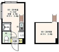 stage南阿佐ヶ谷 ワンルームの間取図画像