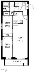 タスキプライムテラス中村橋 2LDKの間取図画像