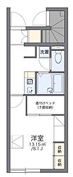 レオパレスエアル 1Kの間取図画像