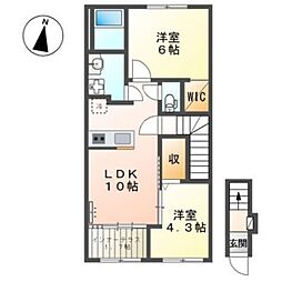 (仮称)新築藤沢遠藤アパート 2LDKの間取図画像