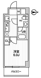 ALTERNA四つ木 3階1Kの間取り