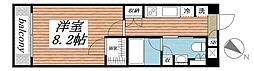エバーグリーン 1Kの間取図画像