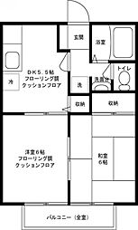 コーポ・ビクトリーロード 2DKの間取図画像