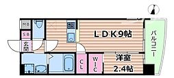 セレニテ天六リアン 1LDKの間取図画像
