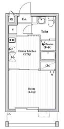 アーバンパーク六町 1DKの間取図画像