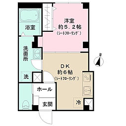 シャインピーチ 1DKの間取図画像