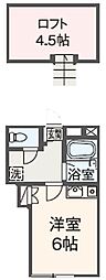 THEROCKYVILLAGE ワンルームの間取図画像