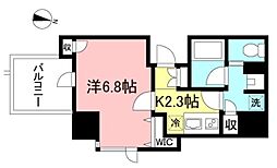 プライムメゾン初台 1Kの間取図画像
