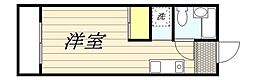 メゾンドフレシール ワンルームの間取図画像