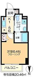 REGALIZ北千住 1Kの間取図画像