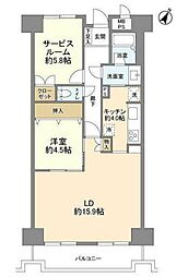 ダイアパレスステーションプラザ船橋 1SLDKの間取図画像