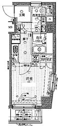 プレール・ドゥーク大森2 1Kの間取図画像