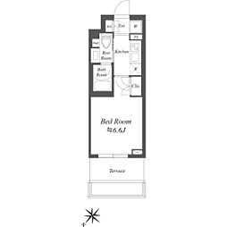 ストーリア市川行徳 1Kの間取図画像