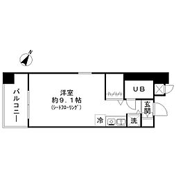 パークフラット ワンルームの間取図画像