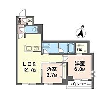 クラウド　ヒル 00206 ｜ 東京都中野区鷺宮４丁目450-1（賃貸マンション2LDK・2階・51.98㎡） その2