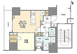 BLESS蔵前 9階1LDKの間取り