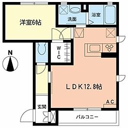 シャルマン2 1LDKの間取図画像
