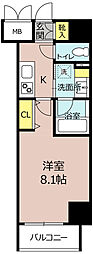 レジデンシアマルノウチノース 1Kの間取図画像