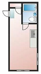 ユー18ビル 3階ワンルームの間取り