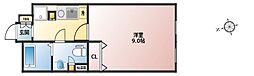 FABRIC武蔵新田 1Kの間取図画像