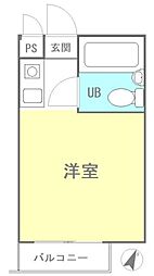セントヒルズ久我山 3階ワンルームの間取り