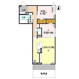 D-ROOM中小阪 2LDKの間取図画像