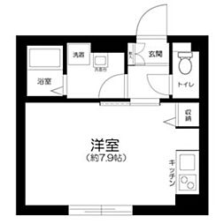 東京メトロ有楽町線 護国寺駅 徒歩5分の賃貸マンション 4階ワンルームの間取り
